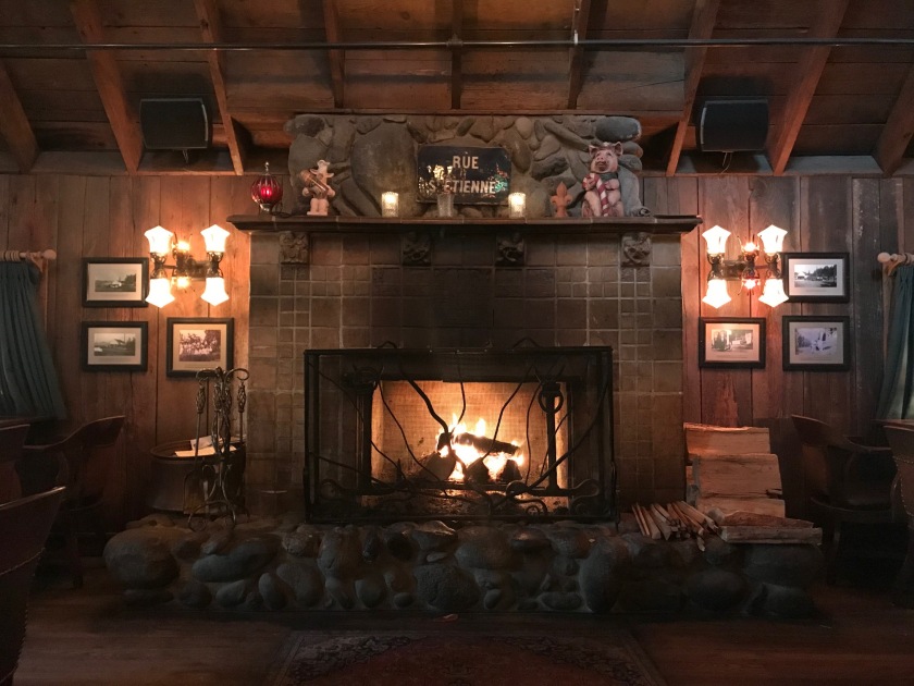 The fireplace is wood fueled and very relaxing to sit by and have at meal at